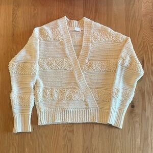 Size S Astr Cozy Cream Textured Women's Sweater